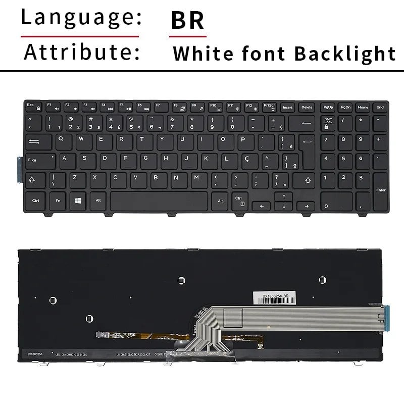 100%新品 純正 米国英語版 Dell Inspiron 15 17 5577 5576 3541 3542 3543 5547 5548 5542 7557 7559 用 キーボードバックライト 0V9F14 並行輸入品