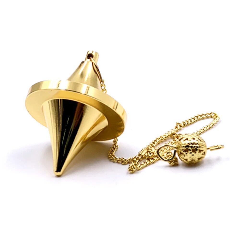 Ya.x Spinning Top Design Reiki Pendulum - Brass Metal Pendulum for Divination, Chakra Testing, and Spiritual Energy (Imported)