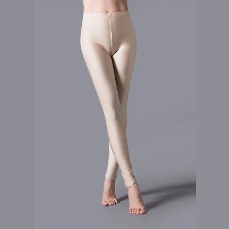 High-elastic skinny leggings, pencil pants, slimming, plus-size trousers, shiny yoga pants for women, sexy, skin-friendly, tight leggings, size: parallel import