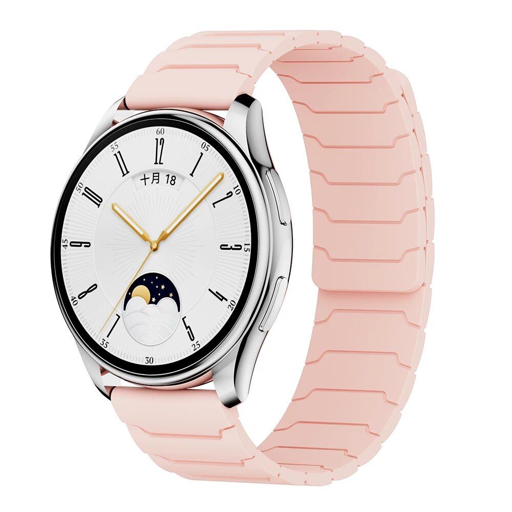 Compatible with Samsung Galaxy Watch 7/6/5/4/3 and Huawei Watch GT5/4/3 Pro (46mm), 22mm/20mm Magnetic Silicone Band, Ultimate Comfort, Band Color: mm, Parallel Import
