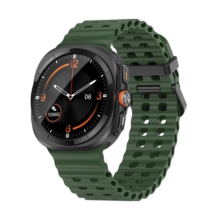 Galaxy Watch Ultra Marine Band, Silicone Sport Bracelet, Genuine Samsung Galaxy Watch 7 Ultra 47mm Strap, Band Color: ; Band Width: Galaxy Watch Ultra, Parallel Import