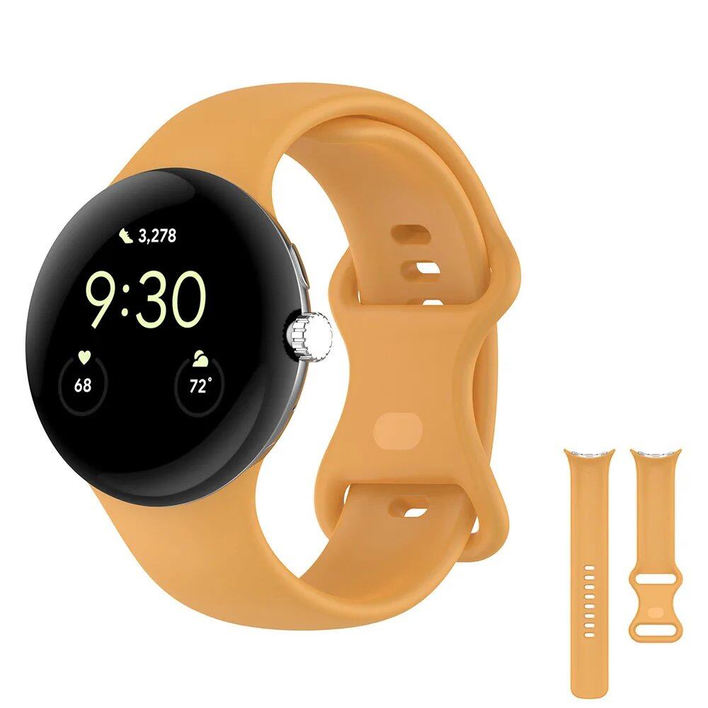 Google Pixel Watch 用 オリジナル シリコンバンド - メタルバックル スポーツブレスレット / Google Pixel Watch 2 対応 バンドアクセサリー サイズ:Pixel Watch 並行輸入品