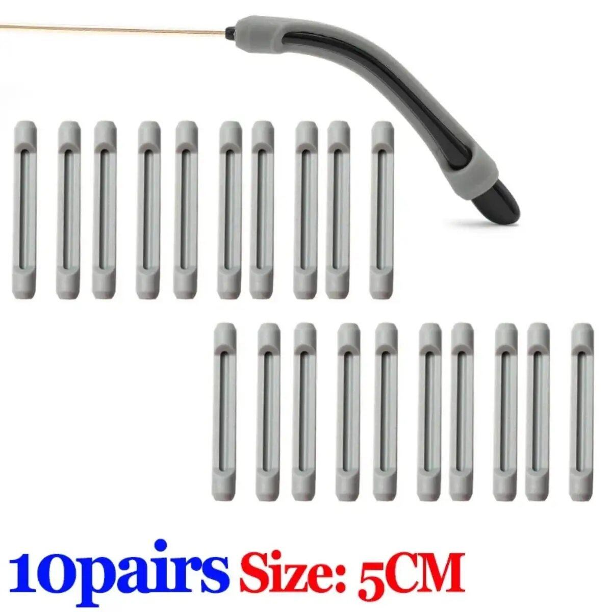 10/20-Piece Set of Anti-Slip Silicone Eyeglass Sleeves, Frame Legs, Drag, Ear Hooks, Brackets, Drop Prevention, Convenient Eyeglass Accessories, Parallel Import
