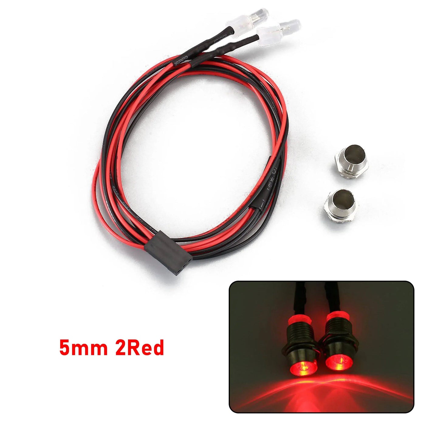 1/10, 1/8, 1/12 Scale RC LED Light Kit with Headlights and Taillights - Compatible with Traxxas, HSP, HPI, MN99, MN90, and WLtoys RC Cars, Trucks, Crawlers, and Drift Cars. Color: Parallel Import