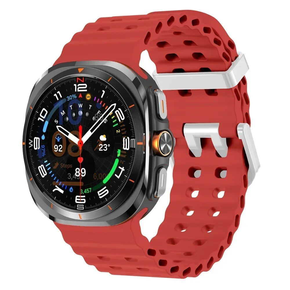 Galaxy Watch Ultra Marine Band, Silicone Sport Bracelet, Genuine Samsung Galaxy Watch 7 Ultra 47mm Strap, Band Color: ; Band Width: Galaxy Watch Ultra, Parallel Import