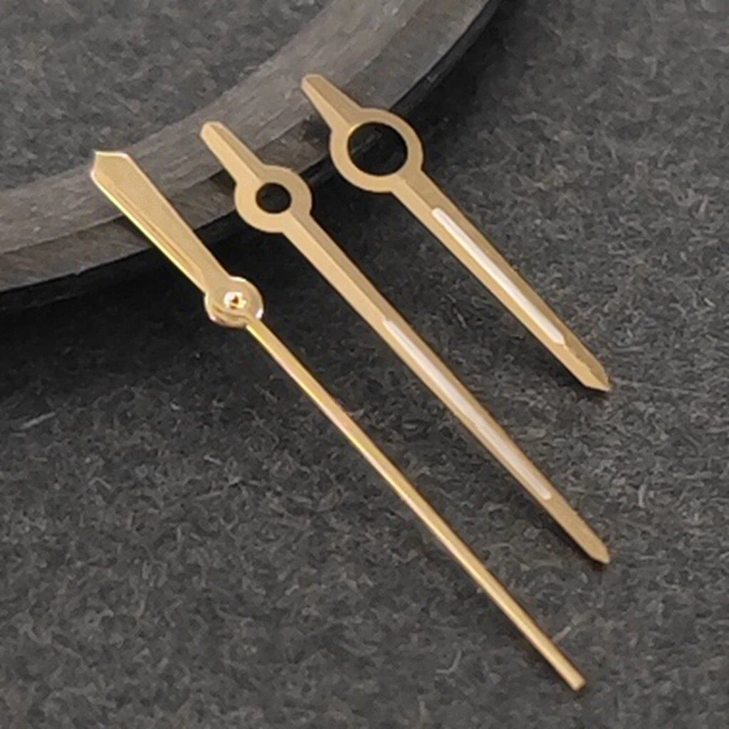 Green Luminovas Watch Hands for NH35 - Black, Silver, Gold, and Rose - Compatible with NH35/NH36/4R/7S Movements. Color: Parallel Import.