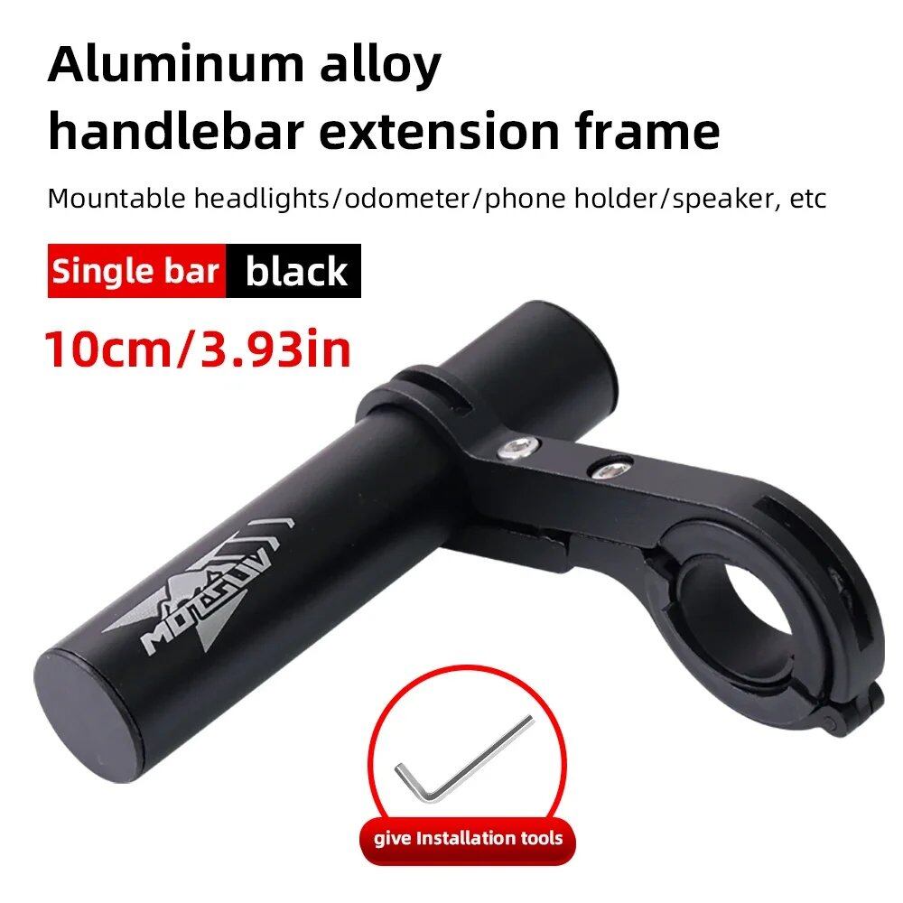 10/20/30cm Bicycle Handlebar Extension Bracket MTB Headlight Mount Extension Bar Road/Mountain Bike Handlebar Extender Parts 0cm Parallel Import