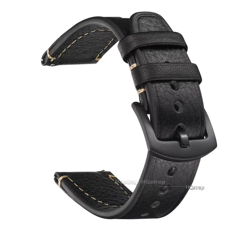 Quick Release Vintage Leather Watch Strap for Rolex, 18mm, 20mm, 22mm, Men's and Women's, Band Color: mm, Parallel Import