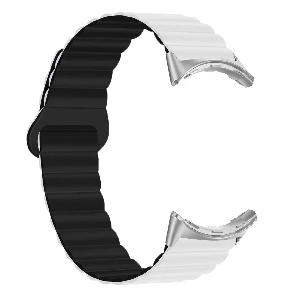Replacement Magnetic Loop Strap for Google Pixel Watch 1/2, Silicone Sport Band, Band Color: Black, Band Width: Parallel Import