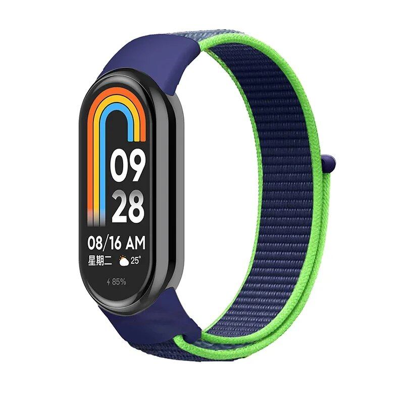 Xiaomi Mi Band 9/8/7/6/5/4/3 対応 ナイロンループストラップ NFCスマートウォッチ用交換バンド スポーツリストバンド サイズ:Mi Band 並行輸入品