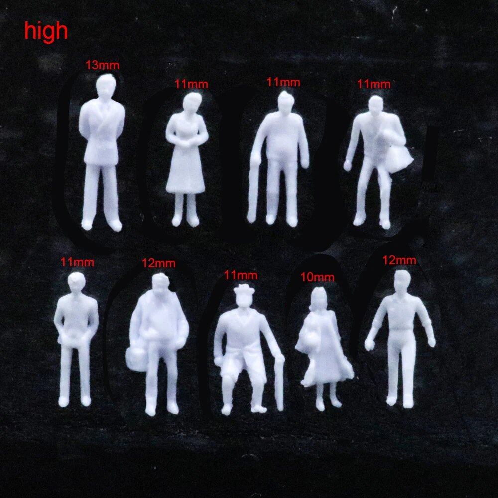 1/75, 1/100, 1/150, 1/200, 1/300 Scale Miniature Figure Model Kits, ABS Plastic, for Architecture, Sand Tables, Railway Scenes, Layouts, and Dioramas, Set of 100, Color: Scale, Parallel Import