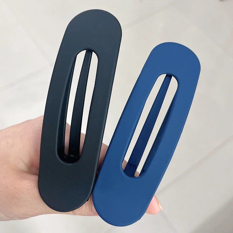 Set of 1, 2, or 3 Korean-Style Frosted Glass Hair Clips for Women, Large Matte Hairpins, Hair Grips, Bang Barrettes, Hair Accessories for Girls, Parallel Import