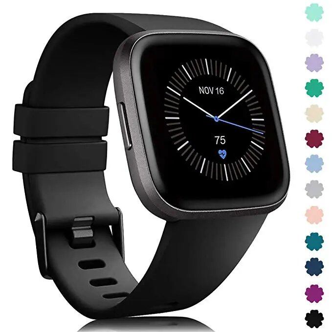 Fitbit Versa 2用 ソフトシリコン スポーツ リストバンド 交換用ウォッチバンド アクセサリー サイズ:L;バンドカラー: 並行輸入品