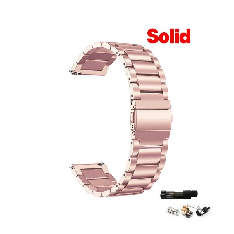 22mm 20mm Stainless Steel Strap for Amazfit GTR/Stratos/GTS 4, 3, 2, and Mini. Compatible with Amazfit BIP 5/GTR 4 and 3. Replacement Wristband. Size: Parallel Import.