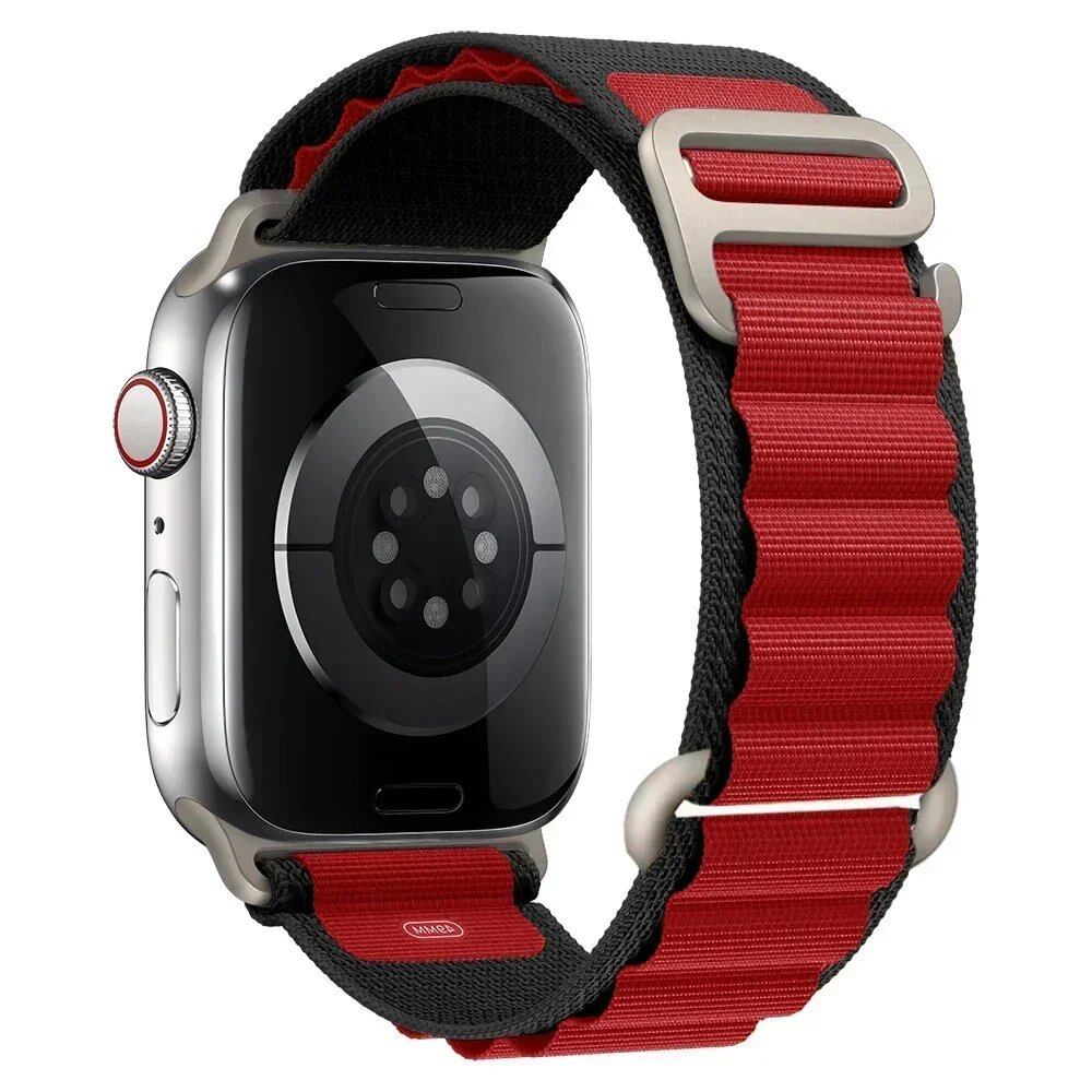 アップルウォッチ アルパインバンド ストラップ 49mm 45mm 44mm 40mm 41mm 42mm ナイロン ベルト iWatch シリーズ9 8 SE 4 3 7 6 5対応 サイズ: 並行輸入品