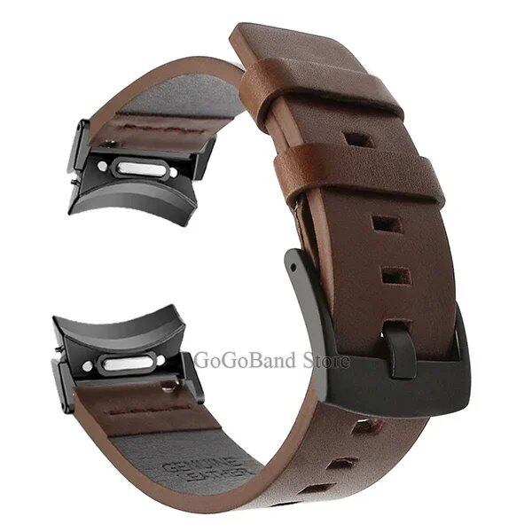Gapless Leather Strap for Samsung Galaxy Watch 6 Classic (43mm, 47mm) - Quick-Fit Replacement Band for Galaxy Watch 5/4/5 Pro (40mm, 44mm, 45mm) - Size: Galaxy Watch; Imported