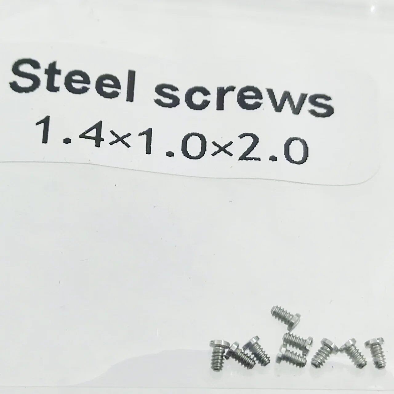 Watch Movement Accessories, All-Steel Back Screws, 1.4 x 1.0mm Series, Bottom Cover Flat Head Machine Screws, Color: 10 Pieces, Parallel Import