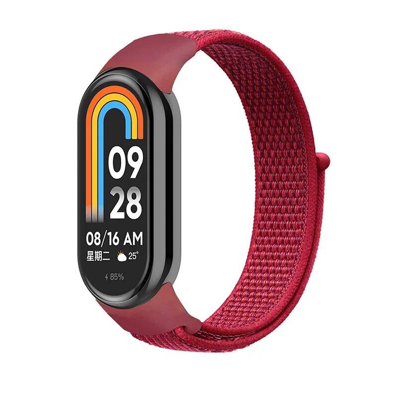 Xiaomi Mi Band 9/8/7/6/5/4/3 対応 ナイロンループストラップ NFCスマートウォッチ用交換バンド スポーツリストバンド サイズ:Mi Band 並行輸入品