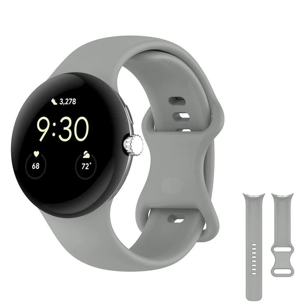 Google Pixel Watch 用 オリジナル シリコンバンド - メタルバックル スポーツブレスレット / Google Pixel Watch 2 対応 バンドアクセサリー サイズ:Pixel Watch 並行輸入品