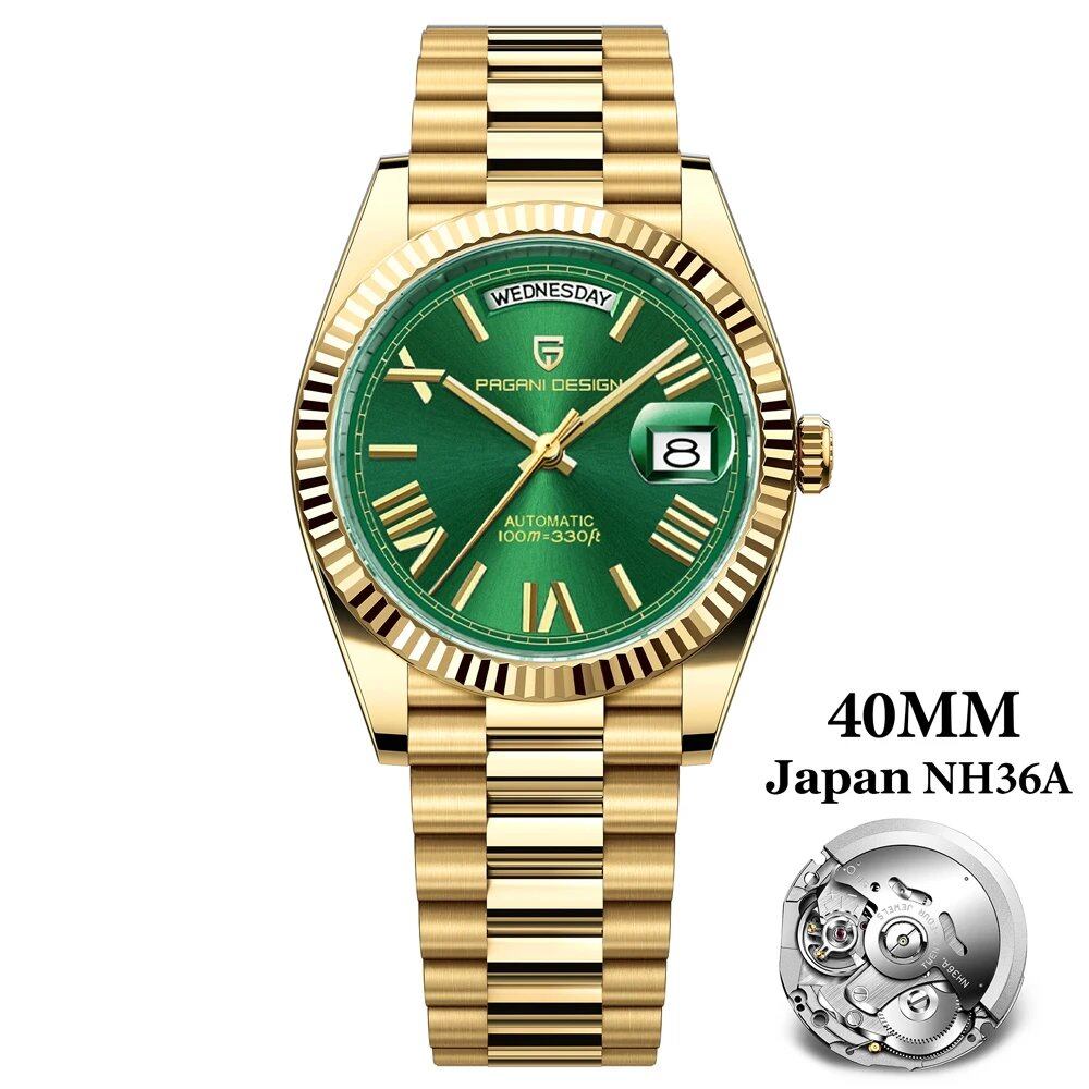 Pagani Design New Luxury Rose Gold DD40 Automatic Men's Watch NH36A Mechanical Stainless Steel Waterproof; Ships from: Parallel Import