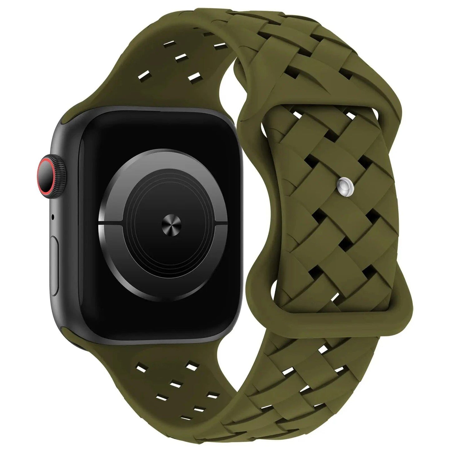 Apple Watch用シリコーンスポーツストラップ - Ultra 2/SE/Series 9/8/7/6/5対応 49mm・46mm・44mm・42mm・41mm・40mm 通気性バンド ;発送元: 並行輸入品