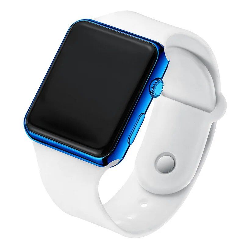New Digital Watch for Men and Women, Electronic, Square Shape, LED Sports Watch, Stylish, Casual, Simple, Silicone, Women's Clock, Parallel Import