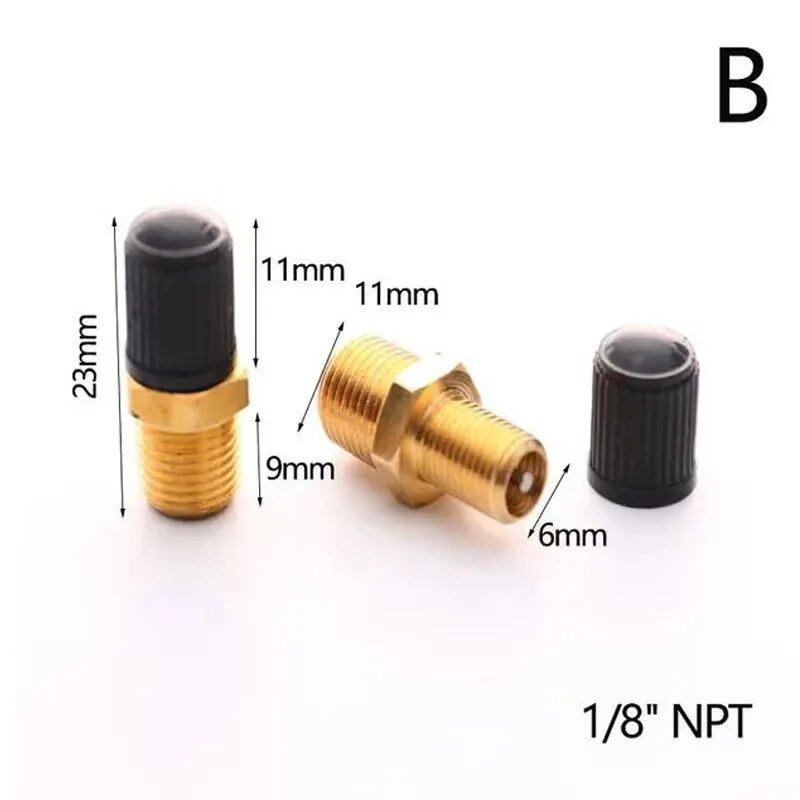 1/4 NPT 1/8 NPT M10 Air Compressor Tank Filling Valve, Corrosion-Resistant Brass Schrader Valve, Automotive Tire Valve Core, Copper Tire Valve, Color: ; Ships from: Parallel Import
