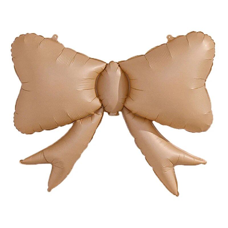 1/3-Piece Matte Bow Balloons with Ribbon, Large Butterfly Balloons for Kids' Birthday Party Decorations, Photo Props, and Anniversary Event Decorations (Parallel Import)