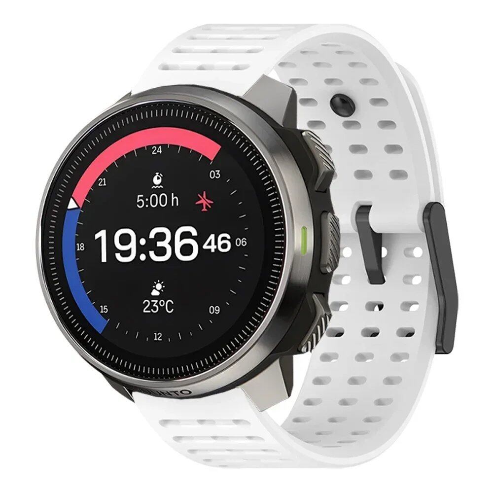 22mm Silicone Watch Strap for Suunto RACE S / Ocean / Vertical - Replacement Watch Strap for Suunto 5 / 9 Peak Pro. Band Color: 22mm; Band Width: Parallel Import