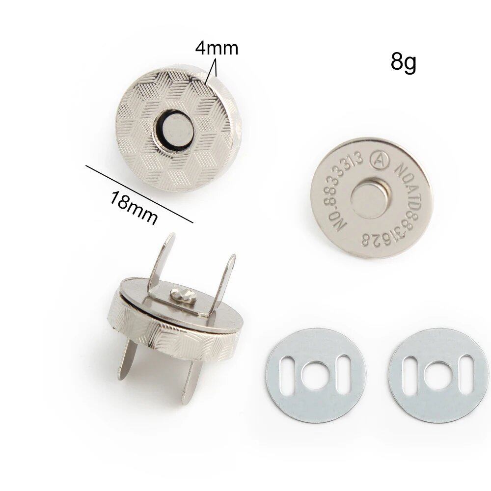 14-18-20mm 強力薄型金属丸型マグネットボタン DIY ポーチ コート ハンドバッグ スナップ留め金具 隠しボタン アクセサリー サイズ: 並行輸入品