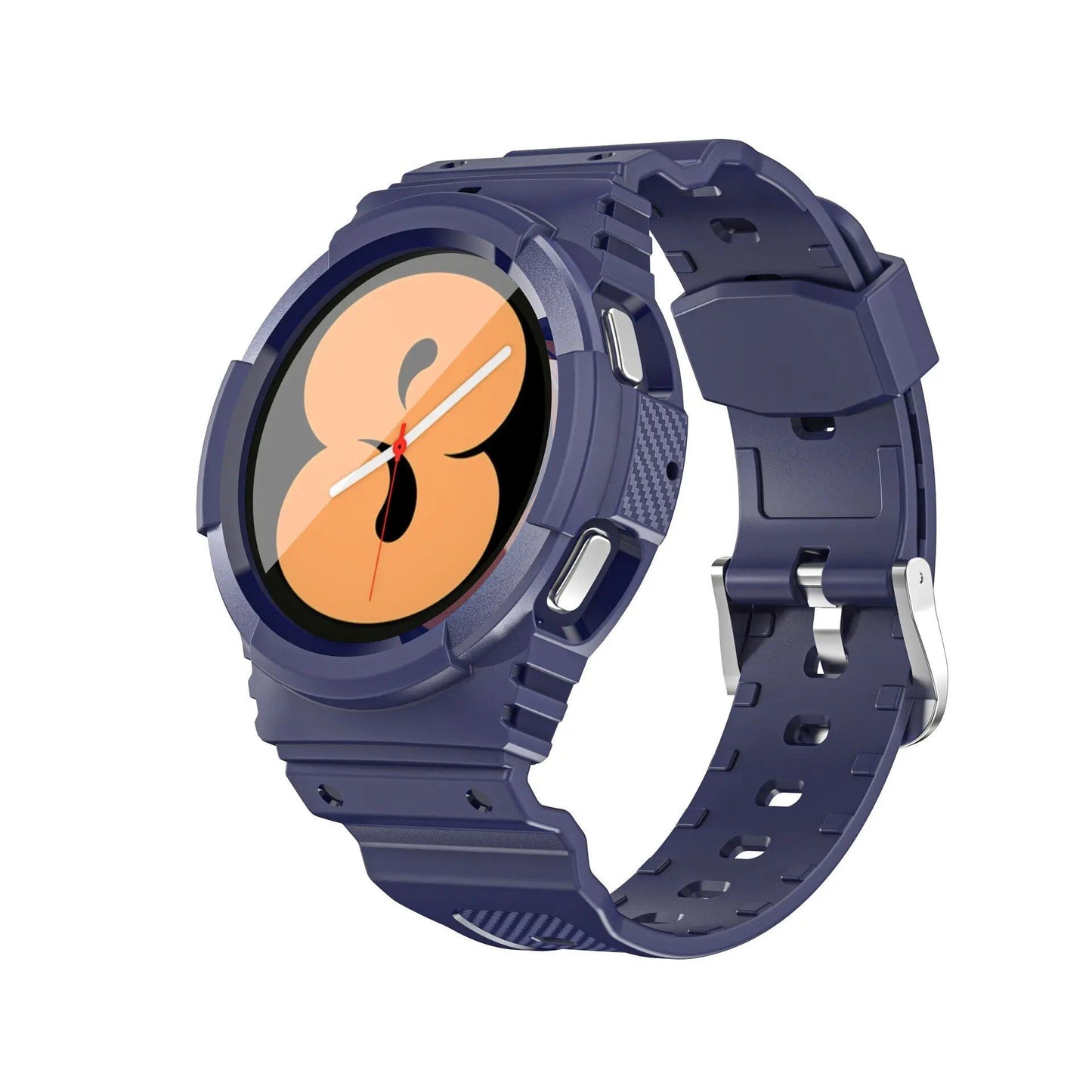 Carbon Fiber Band + TPU Reinforced Case for Samsung Galaxy Watch 4 (44mm, 40mm) and Galaxy Watch 4 Classic (46mm, 42mm). Compatible with straps. Band Color: mm. Parallel Import.