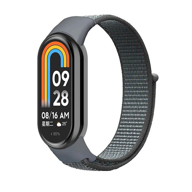 Xiaomi Mi Band 9/8/7/6/5/4/3 対応 ナイロンループストラップ NFCスマートウォッチ用交換バンド スポーツリストバンド サイズ:Mi Band 並行輸入品