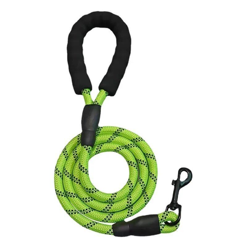 1.5-meter nylon dog leash with reflective backing for small, medium, and large dogs. Comfortable soft handle for outdoor walks. Pet accessory. Size: 150cm x 150cm. Ships from: Parallel import.