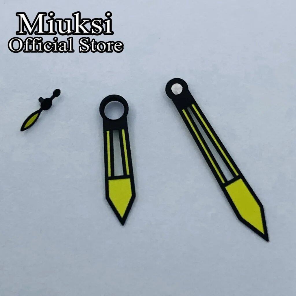 Miukushi Blue, Red, Yellow, and Green Hand Set for ETA 6497, 6498, or ST3600, ST3620 Series Watches (Imported)