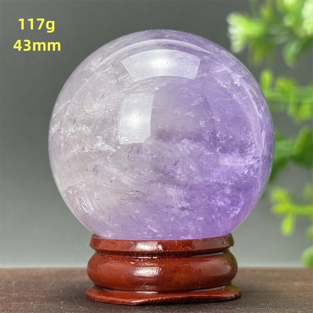 天然アメジスト ボール 水晶玉 ホームオフィスデコレーション エネルギー ウィッカ レイキ スピリチュアル 瞑想 魔術 占い カラー: 並行輸入品