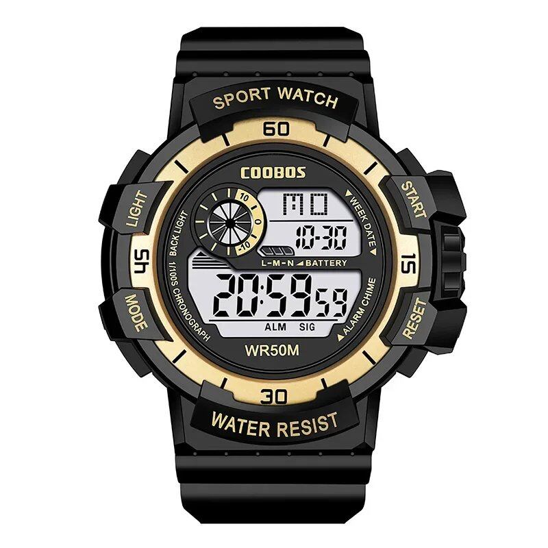 Men's Sports LED Electronic Watch, Waterproof, Military Grade, Multi-Function, Luxury, Illuminating, Colorful, Parallel Import
