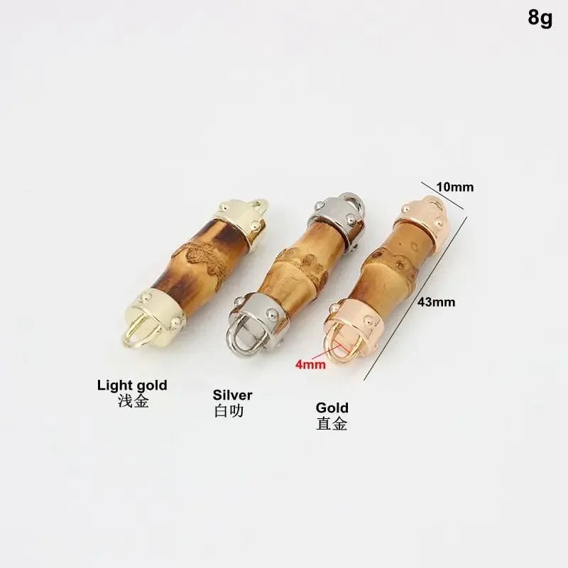 5~20~100個 2スタイル 本竹使用 メタルデコラティブペンダントチャーム キルティングバッグ・ポーチ用 竹チェーンコネクターパーツ サイズ: 並行輸入品