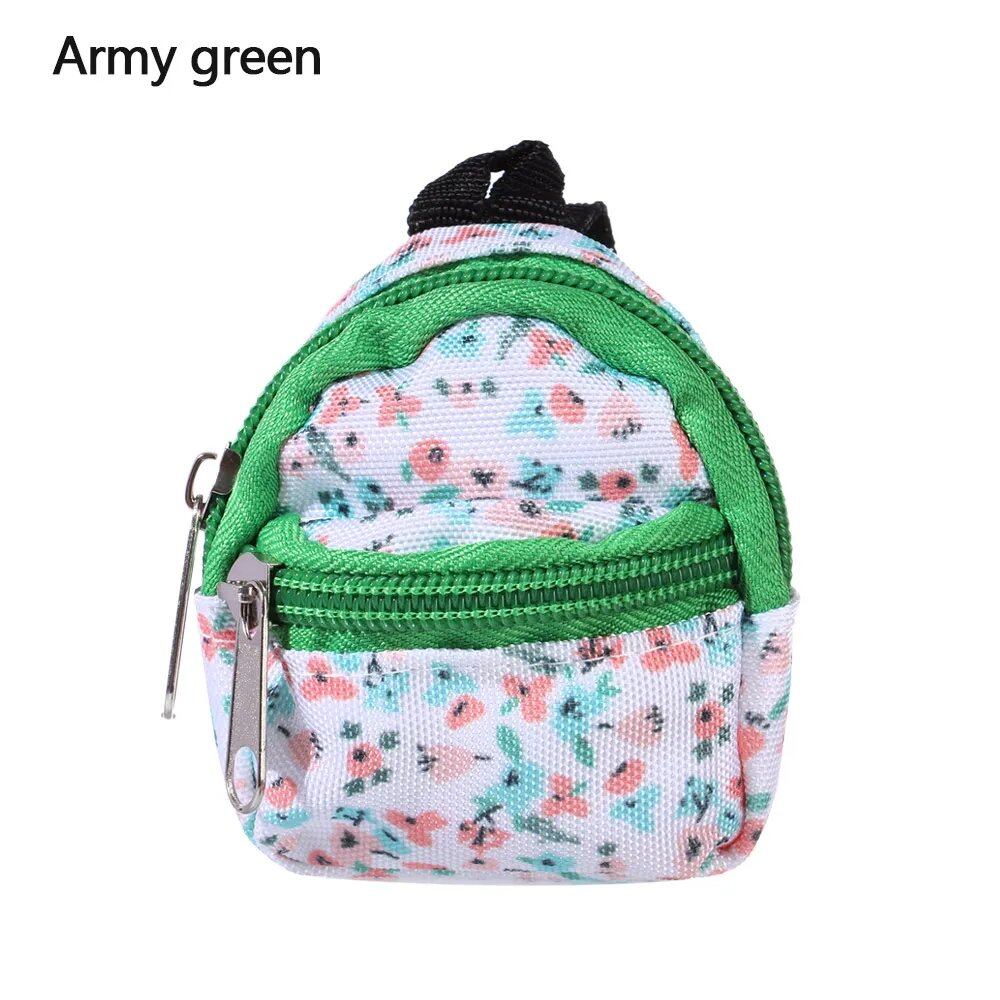 1/6 Scale Miniature Bag Toy for BJD Dolls, Cute Floral School Bag, Dollhouse Decor, Backpack, Doll Clothes Accessory, Parallel Import