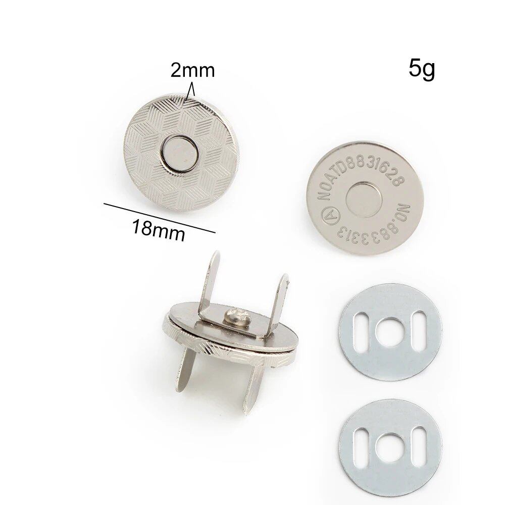 14-18-20mm 強力薄型金属丸型マグネットボタン DIY ポーチ コート ハンドバッグ スナップ留め金具 隠しボタン アクセサリー サイズ: 並行輸入品