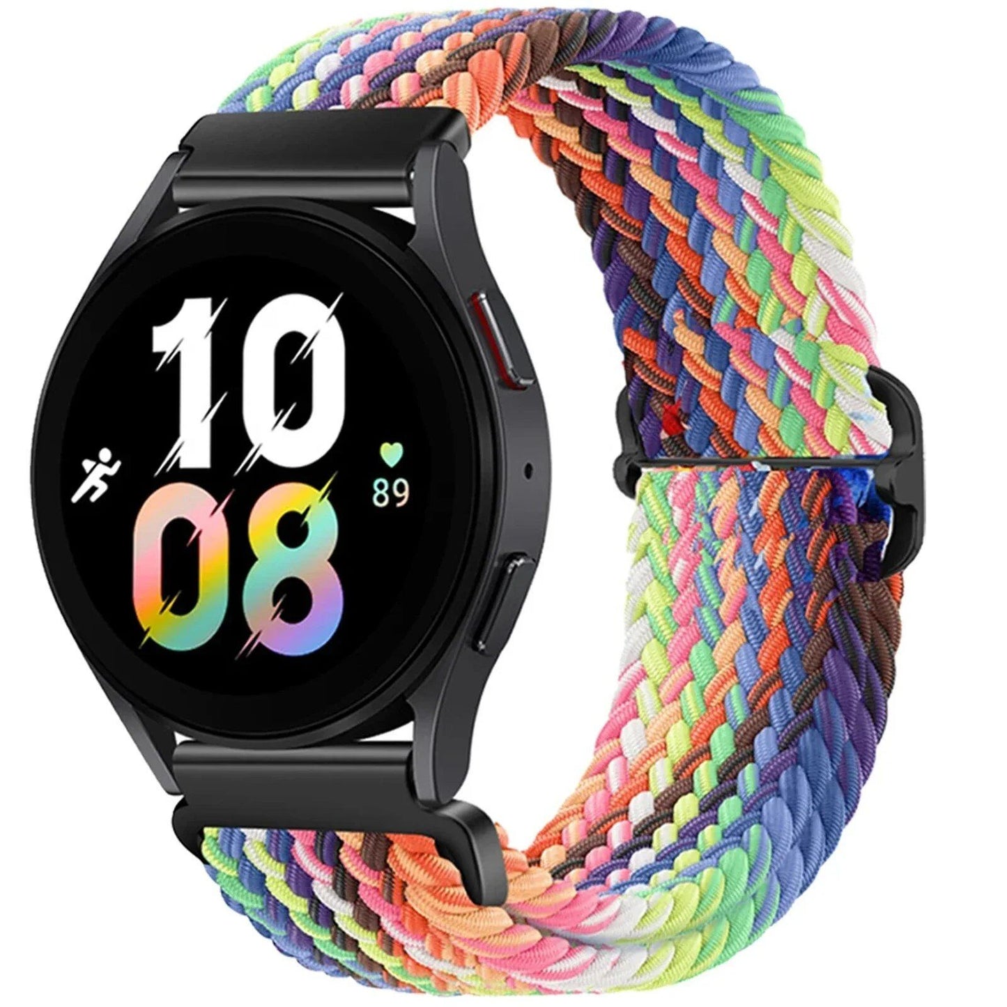 Compatible with Samsung Galaxy Watch 7, 6, 5, and 4 (40mm, 44mm, 6 Classic, 43/47mm), 20mm and 22mm nylon straps. Compatible with Huawei Watch 3 and 4 Pro, Solo Loop woven bands. Band Color: mm; Ships from: Parallel Import.
