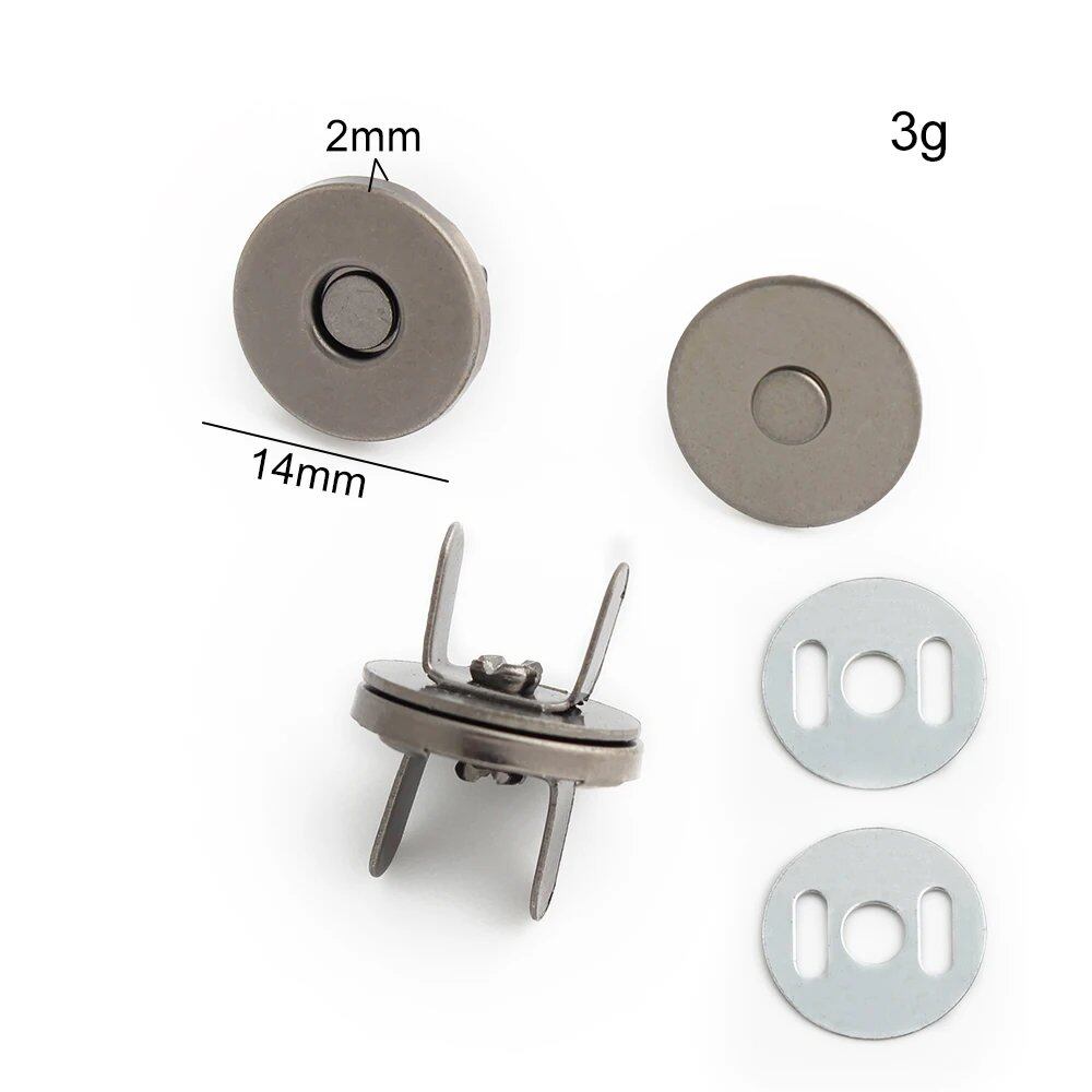 14-18-20mm 強力薄型金属丸型マグネットボタン DIY ポーチ コート ハンドバッグ スナップ留め金具 隠しボタン アクセサリー サイズ: 並行輸入品