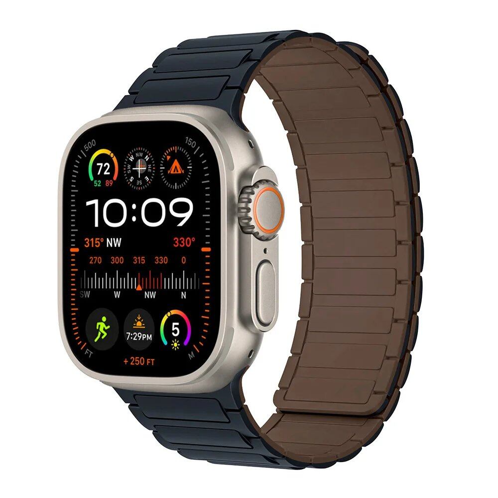 Magnetic Strap for Apple Watch, Silicone Wristband, 45mm, 44mm, 40mm, 46mm, 41mm, 42mm, 38mm, Compatible with iWatch Series 8/7/6/SE/9/10/Ultra 2/49mm, Band Color: mm; Parallel Import