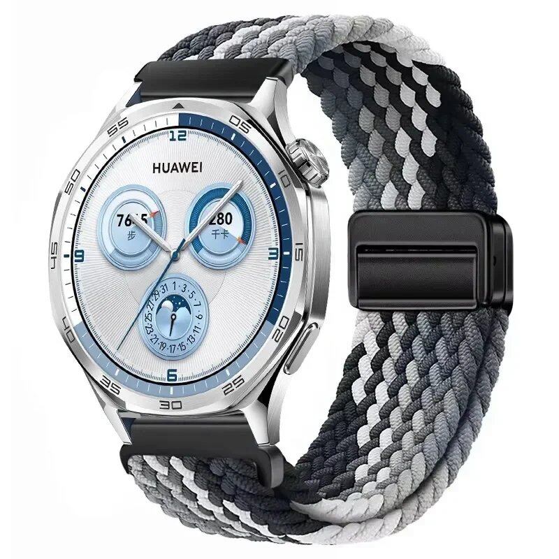 22mm Nylon Loop Strap for Huawei Watch GT5 Pro / GT4 / GT3 / GT2e (46mm) - Compatible with Huawei Watch 4 / 3 Pro Wristband Accessory, Band Color: ; Band Width: 22mm, Parallel Import