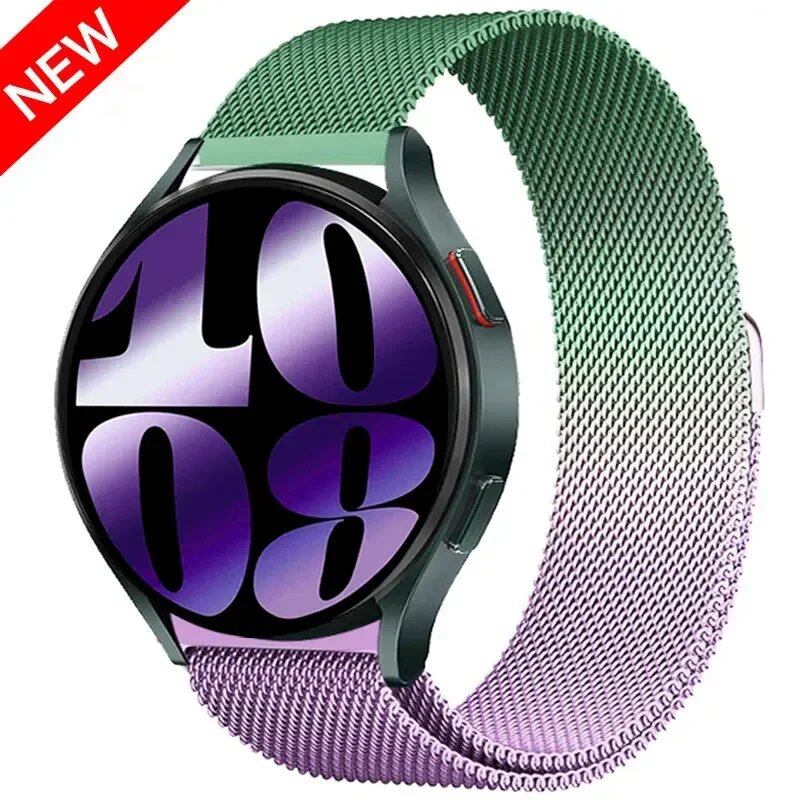 Compatible with Samsung Galaxy Watch 5/6/4/Classic, 22mm/20mm Metal Milanese Loop Magnetic Star-Like Bracelet, Hubai GT4/3/2e Strap, Size 2, Parallel Import