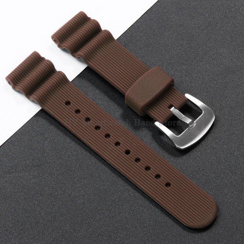 22mm Watch Strap for Seiko 007, Omega Dive Watch, Tudor Sport, Men's Waterproof Rubber Bracelet, Band Color: 22mm; Band Width: 22mm, Parallel Import