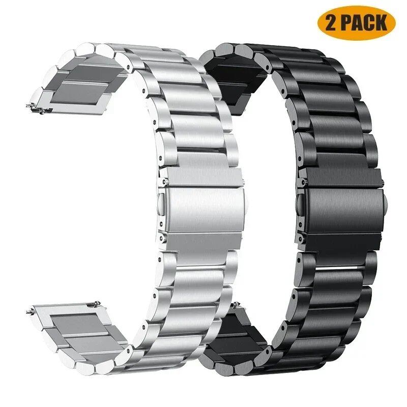 Huawei GT 2 / 3 Pro / GT2 Pro / Watch 4 / 3 / GT2 / GT3 Pro用 20~22mm ステンレススチール交換バンド(46mm / 43mm / 42mm対応) バンドカラー:mm 並行輸入品