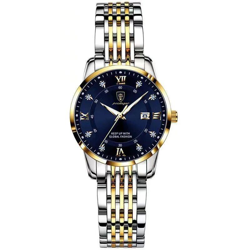 POEDAGAR Ultra-Thin Women's Watch, Rose Gold, Luxury Brand, Steel Strap, Small Dial, Waterproof, Luminous, Parallel Import