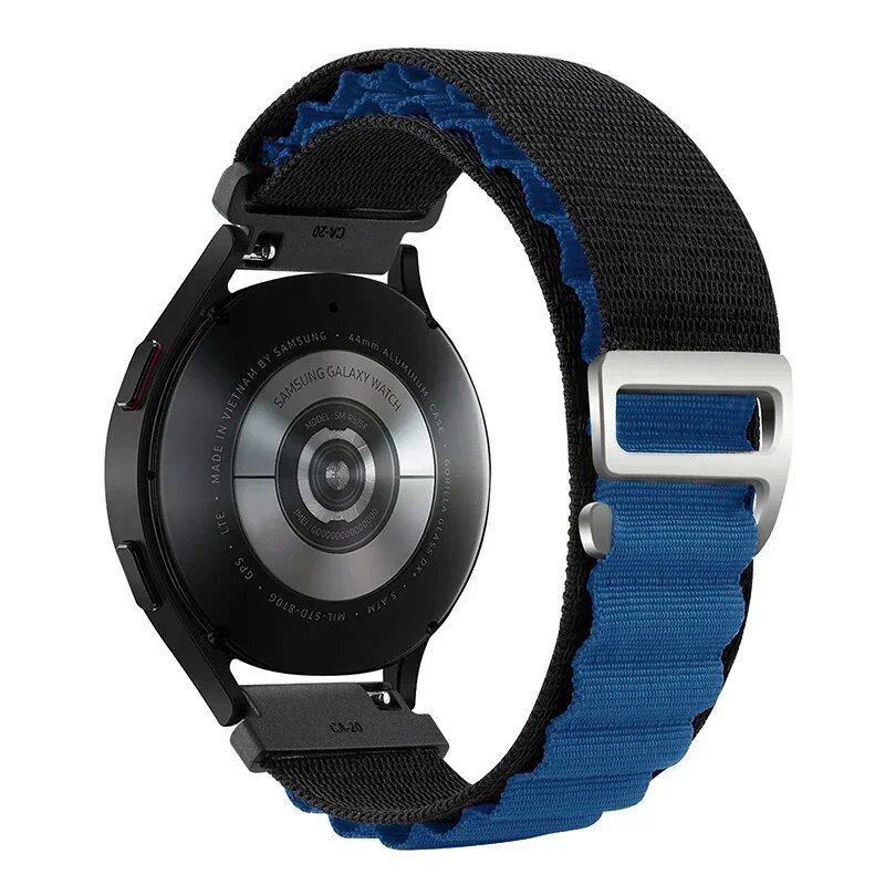 Nylon Alpine Loop Wristband for Samsung Galaxy Watch 6/4/5/Pro/Classic (45mm, 44mm, 40mm, 20mm, 22mm), Compatible with HUAWEI GT 2e/3, Band Color: Parallel Import