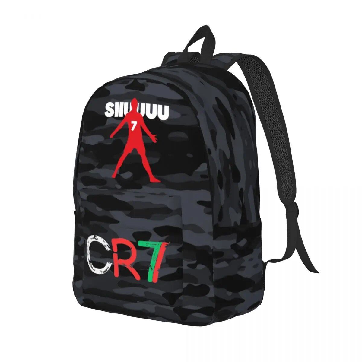 Soccer Legend CR7 Cristiano Ronaldo Backpack for Men and Women, Fashionable, High School Student, Work, Daypack, Laptop Compatible, Shoulder Bag, Sports, Size: Parallel Import