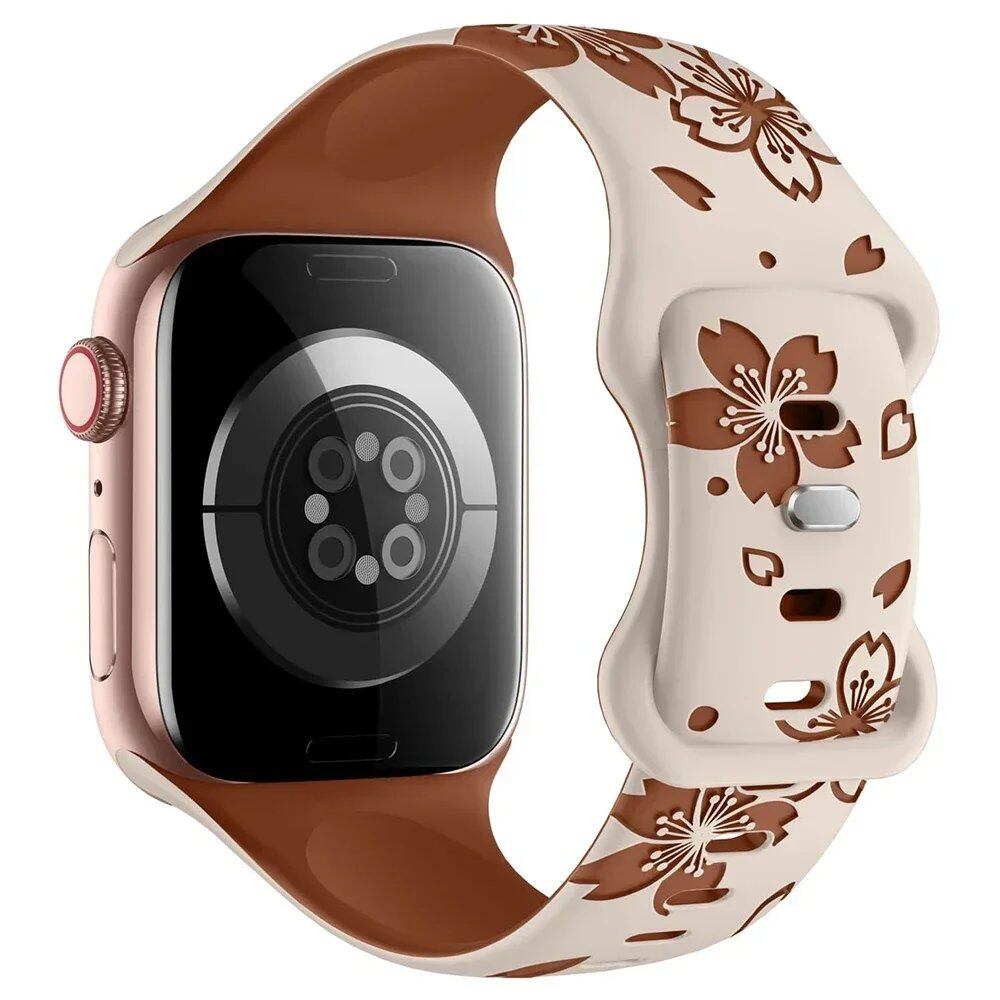 Apple Watch 40mm 41mm 44mm 45mm 46mm 49mm 対応 ソフトシリコーンストラップ レディースブレスレット対応モデル:Series 10/9/8/7/6/5/4/SE/Ultra 1/2 バンドカラー:;発送元: 並行輸入品